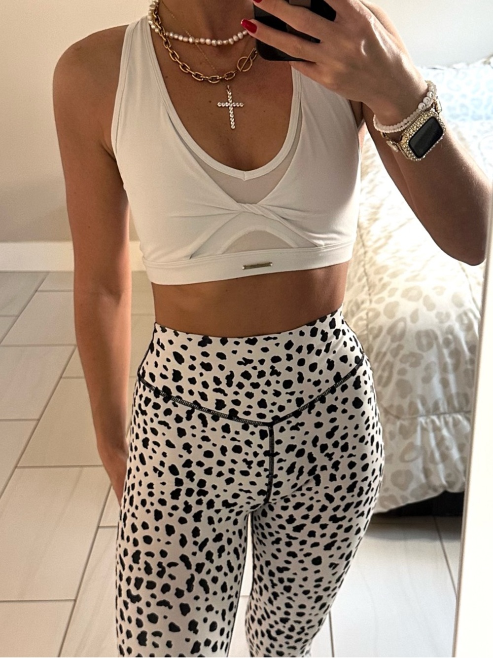 Gymshark x Whitey Simmons White Twist Front Racerback Sports Bra